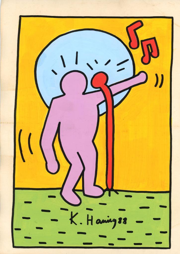 Keith Haring Artwork, Antiek en Kunst, Kunst | Schilderijen | Modern, Ophalen of Verzenden