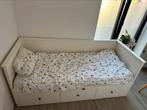Ikea slaapbank uittrekbaar tot twee persoons, Huis en Inrichting, Slaapkamer | Bedden, Ophalen, Gebruikt, Wit, Tweepersoons