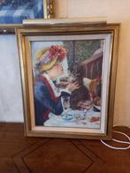 Lithographie sur toile de la petite fille avec le chien, Antiek en Kunst, Ophalen