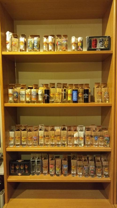 HRC shotglass collection for sale, rare glasses, Verzamelen, Glas en Drinkglazen, Nieuw, Borrel- of Shotglas, Ophalen