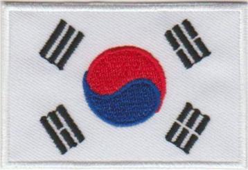 Zuid-Korea vlag stoffen opstrijk patch embleem beschikbaar voor biedingen
