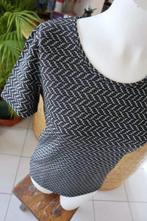 zwart zilver stijlvol leuk T-shirt, Zwart, Casual Ladies, Ophalen of Verzenden, Zo goed als nieuw