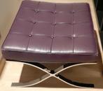 Barcelona-stijl poef, merk Alivar, kunstleder, Ophalen of Verzenden, Gebruikt, Vierkant, Metaal