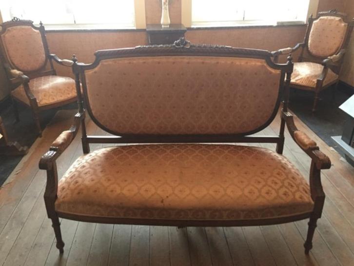 Authentieke salonset Louis XIV voor renovatie, Antiek en Kunst, Antiek | Meubels | Stoelen en Sofa's, Ophalen