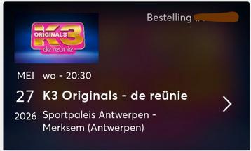 K3 Originals - 4 staanplaatsen te koop beschikbaar voor biedingen