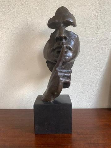 Bronzen Beeld Stilte Salvador Dali Gesigneerd + Nummer disponible aux enchères