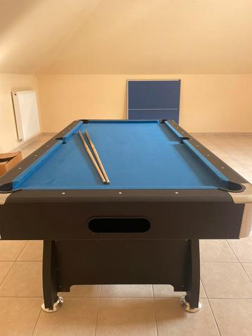 Table de billard + lames de ping-pong, Enlèvement, Comme neuf, Table de billard