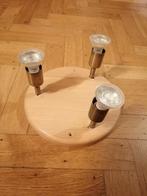 Plafonnier bois 3 lampes, Enlèvement, Utilisé, Bois