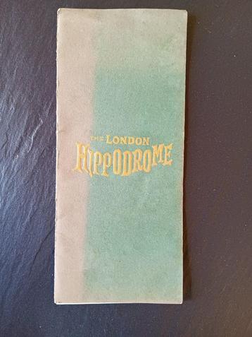 PROGRAMMABOEKJE 21 AUGUSTUS 1911 LONDON HIPPODROME beschikbaar voor biedingen