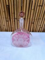 Klein flesje/parfumflesje vintage 1950 gegraveerd glas, Antiek en Kunst, Ophalen of Verzenden