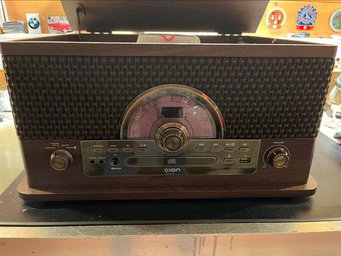 Vintage Radio Pick-up, Bluetooth,Usb, Mp3 en cassette Ion, TV, Hi-fi & Vidéo, Radios, Enlèvement ou Envoi