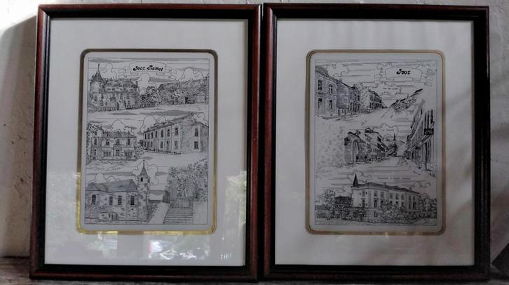 Lot de 2 gravures, Verzamelen, Foto's en Prenten, Prent, Ophalen