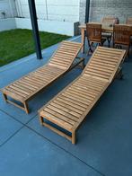 Chaise longue en teck, Tuin en Terras, Ligbedden, Ophalen, Zo goed als nieuw