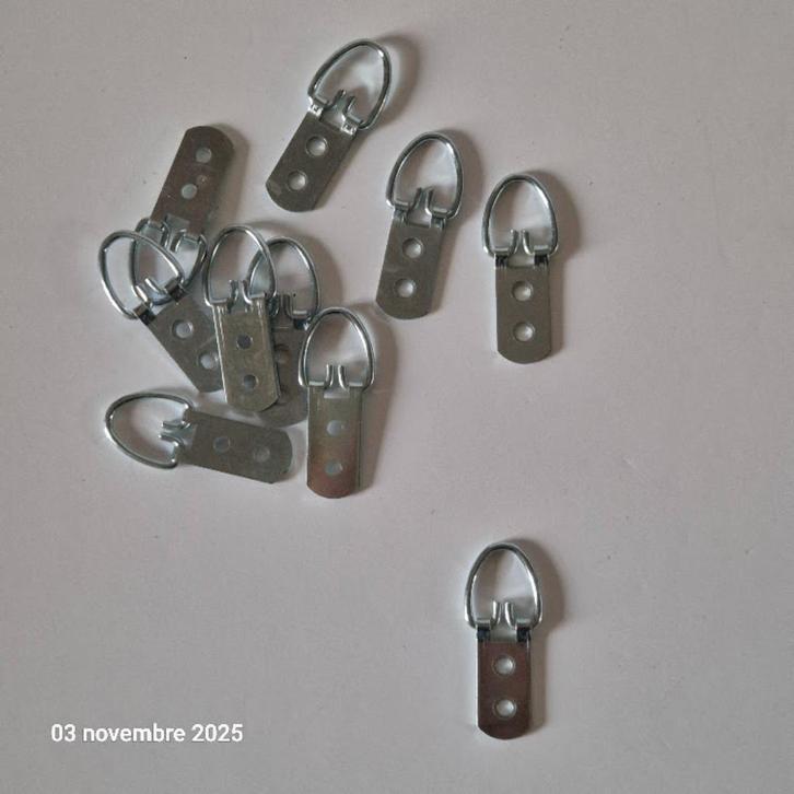 Set van 10 metalen framehaken voor wandmontage, Doe-het-zelf en Bouw, IJzerwaren en Bevestigingsmiddelen, Nieuw, Overige typen