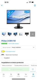 Philips Monitor 24 inch, Informatique & Logiciels, Moniteurs, Enlèvement ou Envoi