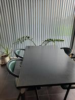 Moderne tafel 140x90 met 4 stoelen, Huis en Inrichting, Tafels | Eettafels, Ophalen, Gebruikt, 100 tot 150 cm, 50 tot 100 cm