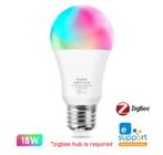 4xZigbee E27 18W Smart Led lamp, E27 (grand), Enlèvement ou Envoi, RGB gloeilamp, Ampoule LED