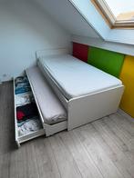Bed met onderbed + 2 opberglades, Huis en Inrichting, Slaapkamer | Bedden, Ophalen, Verstelbaar, 90 cm, Eenpersoons