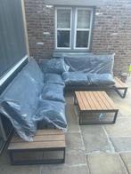 Nieuwe loungeset met teak inleg, Tuin en Terras, Tuinsets en Loungesets, Ophalen, Zo goed als nieuw, Loungeset
