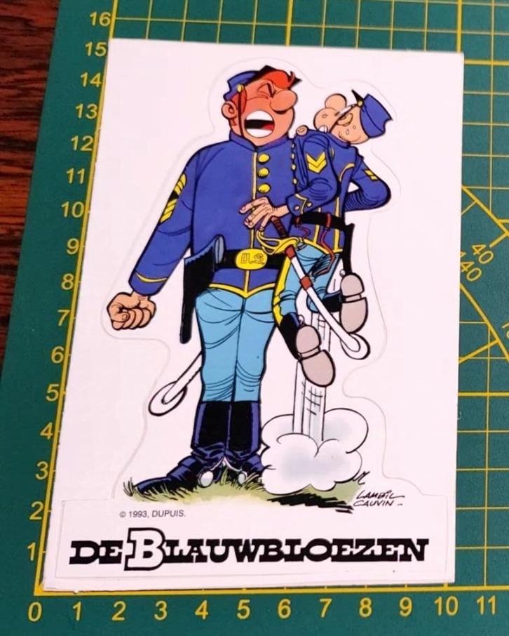 Sticker 1993 Dupuis De Blauwbloezen (Lambil - Cauvin), Verzamelen, Stickers, Ophalen of Verzenden