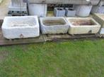 blauwe stenen trog of trog, plantenbak, zie foto's!, Ophalen, Tuin, Steen, Gebruikt