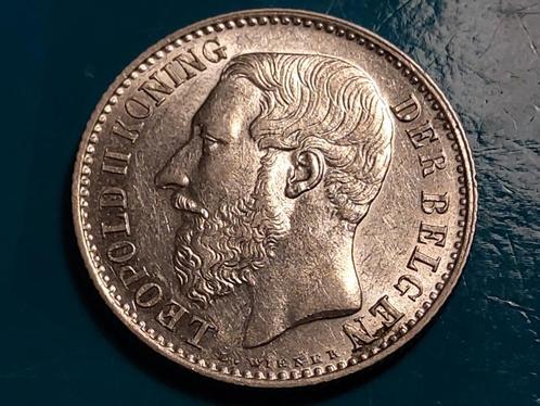 België 1 frank zilver Leopold II 1887 VL - L . Wiener, Postzegels en Munten, Munten | België, Losse munt, Zilver, Zilver, Ophalen of Verzenden
