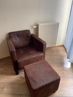 Used Fabric Armchair with Ottoman, Huis en Inrichting, Fauteuils, Ophalen, Gebruikt, Minder dan 75 cm, Hout