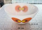 vintage kom Jena glas-Schott Mainz- Carina's pauwenoog, Ophalen, Glas