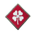 WWII US 4th Army Patch OD Border Greenback, Ophalen of Verzenden
