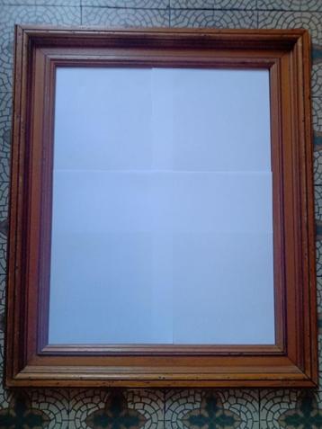 Prachtig groot antiek frame in natuurlijk licht hout 1900 beschikbaar voor biedingen