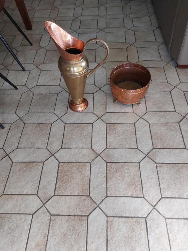 koperen paraplubak en koperen cache-pot, Antiek en Kunst, Antiek | Brons en Koper, Koper, Ophalen
