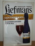 Liefmans Goudenband - metalen reclame in relief - NIEUW., Panneau, Plaque ou Plaquette publicitaire, Duvel, Enlèvement ou Envoi