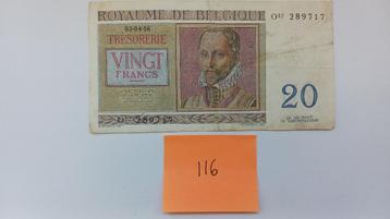 20 Frank België 1956   beschikbaar voor biedingen