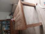 Mooie houten tafel, Huis en Inrichting, Ophalen, Gebruikt, Teakhout, 200 cm of meer