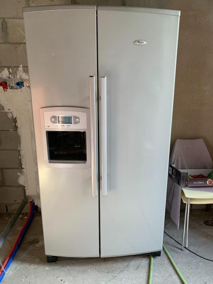 Amerikaanse koelkast met vriezer - Whirlpool, Elektronische apparatuur, Koelkasten en IJskasten, Gebruikt, Met aparte vriezer