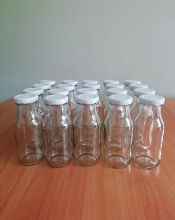 20 bouteilles en verre avec bouchons de 200 ml