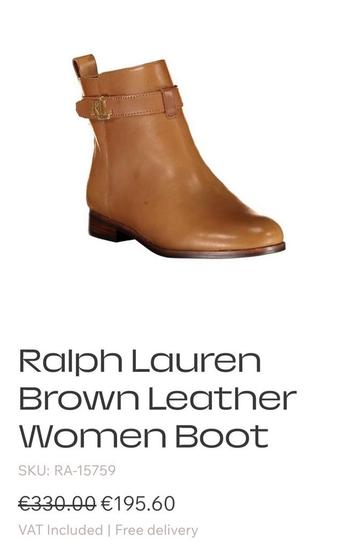 Ralph Lauren low brown boots beschikbaar voor biedingen
