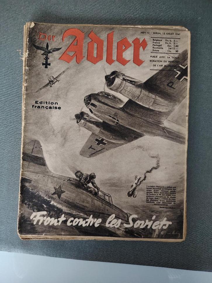 ADLER - FRANSTALIGE UITGAVE, Verzamelen, Militaria | Tweede Wereldoorlog, Luchtmacht, Boek of Tijdschrift, Ophalen of Verzenden