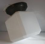 art deco wit opaline kubistische hanglamp plafonnier, Verzenden