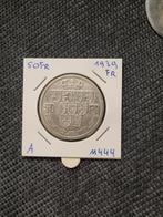50 francs argent 1939, Timbres & Monnaies, Monnaies | Belgique, Argent, Enlèvement ou Envoi, Argent