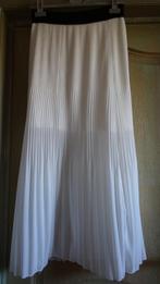 LANG ROK PLISSEE WIT, Kleding | Dames, Rokken, Wit, Maat 42/44 (L), Ophalen of Verzenden, Gedragen