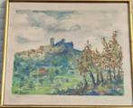 aquarelle paysage signe georges doussot, Antiquités & Art, Enlèvement ou Envoi