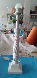 lampe balustre blanche sale en bois H 40 cm, Utilisé, Chandelier, 25 à 50 cm, Enlèvement ou Envoi