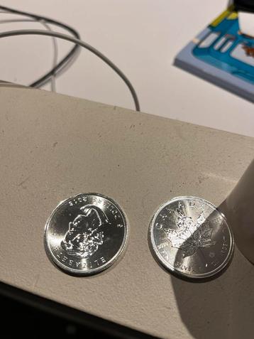 Maple leafs zilveren munten