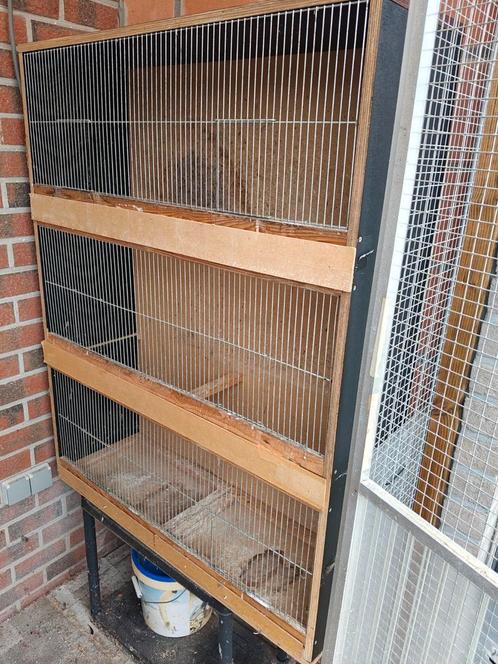 Kleine volière of 3 Kweekkooien, Dieren en Toebehoren, Vogels | Hokken en Kooien, Gebruikt, Broedkooi of Kweekkooi, Hout, Ophalen