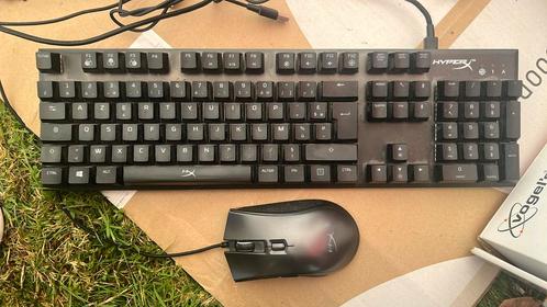Hyper X - Clavier Alloy FPS RGB Souris Pulsefire FPS Pro, Computers en Software, Toetsenborden, Zo goed als nieuw, Azerty, Bedraad