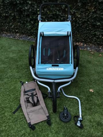 Remorque vélo Croozer Kid pour 2 personnes: hamac SUSPENSION, 40 à 60 kg, Croozer, Comme neuf, Enlèvement