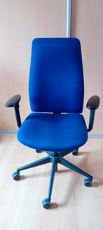Chaise de bureau ergonomique avec haut dossier bleu, Maison & Meubles, Comme neuf, Bleu, Chaise de bureau, Ergonomique