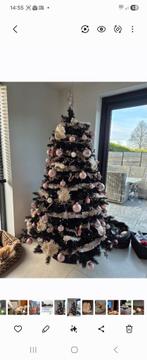 Zwarte kerstboom 180cm, Diversen, Kerst, Ophalen, Gebruikt