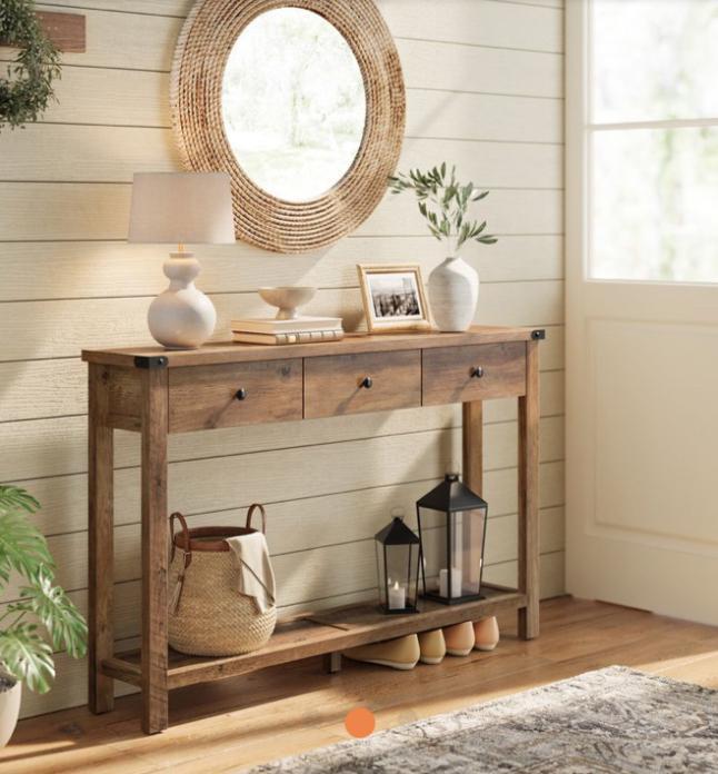 Consoletafel met 3 laden en opbergplank !, Huis en Inrichting, Tafels | Kaptafels, Zo goed als nieuw, Ophalen